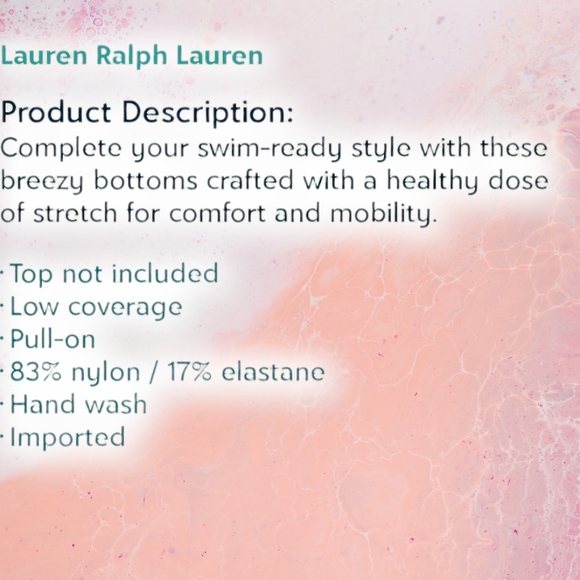 Womens bikini bottoms Lauren Ralph Lauren Polo size 2 Bikini Bottoms NWT - Picture 2 of 9